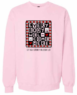 2026 City High Community Inclusion Club Gildan - Unisex Softstyle® Midweight Crewneck Sweatshirt