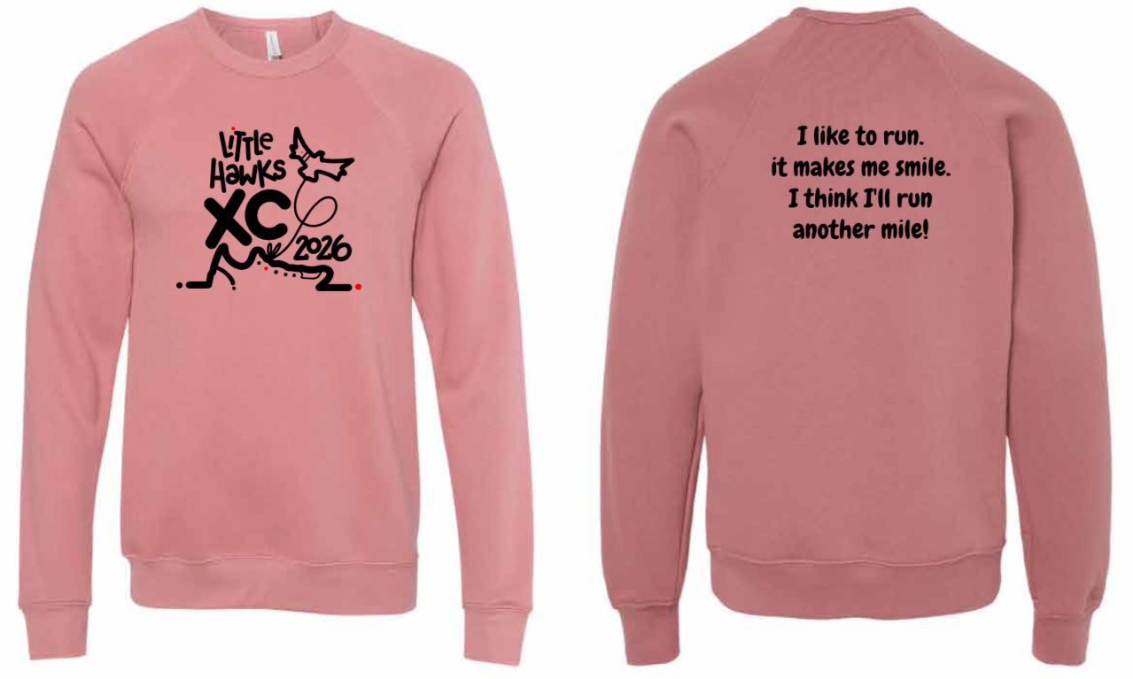 2026 Southeast Girls Cross Country BELLA + CANVAS - Sponge Fleece Raglan Crewneck Sweatshirt
