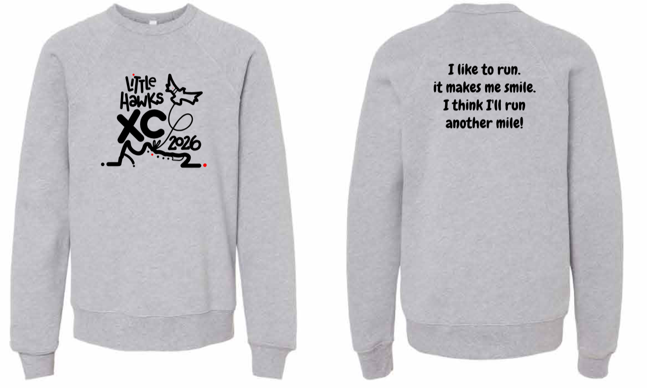 2026 Southeast Girls Cross Country BELLA + CANVAS - Sponge Fleece Raglan Crewneck Sweatshirt