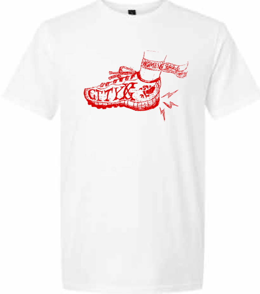 2026 City High Women's Cross Country Gildan - Softstyle® T-Shirt (Shoe Design)