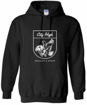 2026 City High Faculty and Staff Gildan - Heavy Blend™ Hooded Sweatshirt (Crest Design)