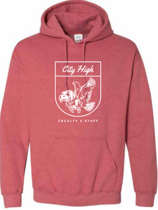 2026 City High Faculty and Staff Gildan - Heavy Blend™ Hooded Sweatshirt (Crest Design)