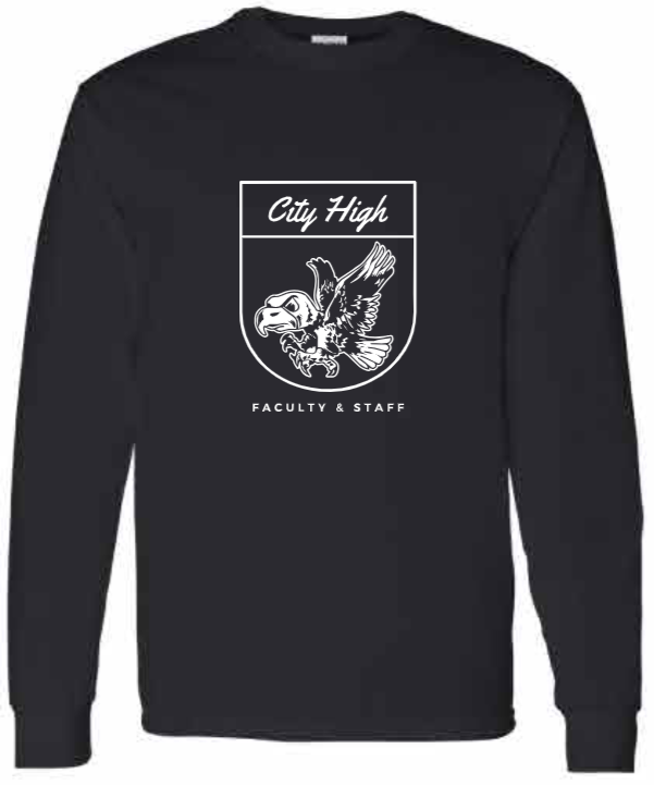 2026 City High Faculty and Staff Gildan - Heavy Cotton™ Long Sleeve T-Shirt (Crest Design)