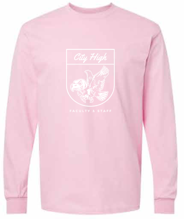 2026 City High Faculty and Staff Gildan - Heavy Cotton™ Long Sleeve T-Shirt (Crest Design)