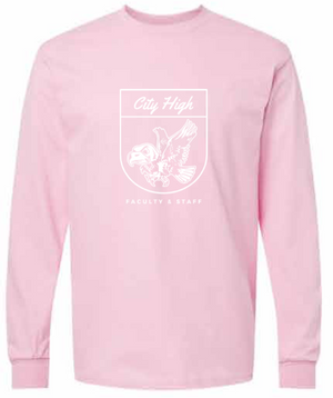 2026 City High Faculty and Staff Gildan - Heavy Cotton™ Long Sleeve T-Shirt (Crest Design)