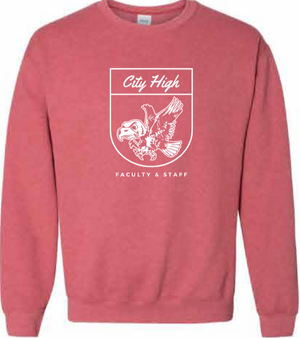 2026 City High Faculty and Staff Gildan - Heavy Blend™ Crewneck Sweatshirt (Crest Design)
