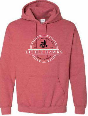 2026 City High Faculty and Staff Gildan - Heavy Blend™ Hooded Sweatshirt (Little Hawk Design)