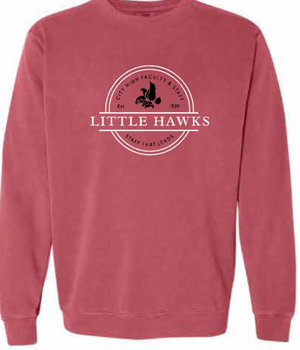 2026 City High Faculty and Staff Comfort Colors - Unisex Garment-Dyed Crewneck Sweatshirt (Little Hawk Design)