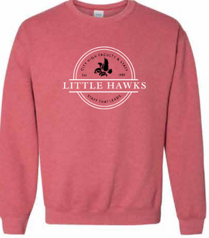 2026 City High Faculty and Staff Gildan - Heavy Blend™ Crewneck Sweatshirt (Little Hawk Design)