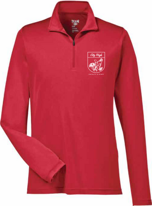 2026 City High Faculty and Staff Team 365 - Men's Zone Performance Quarter-Zip Pullover (Crest Design)