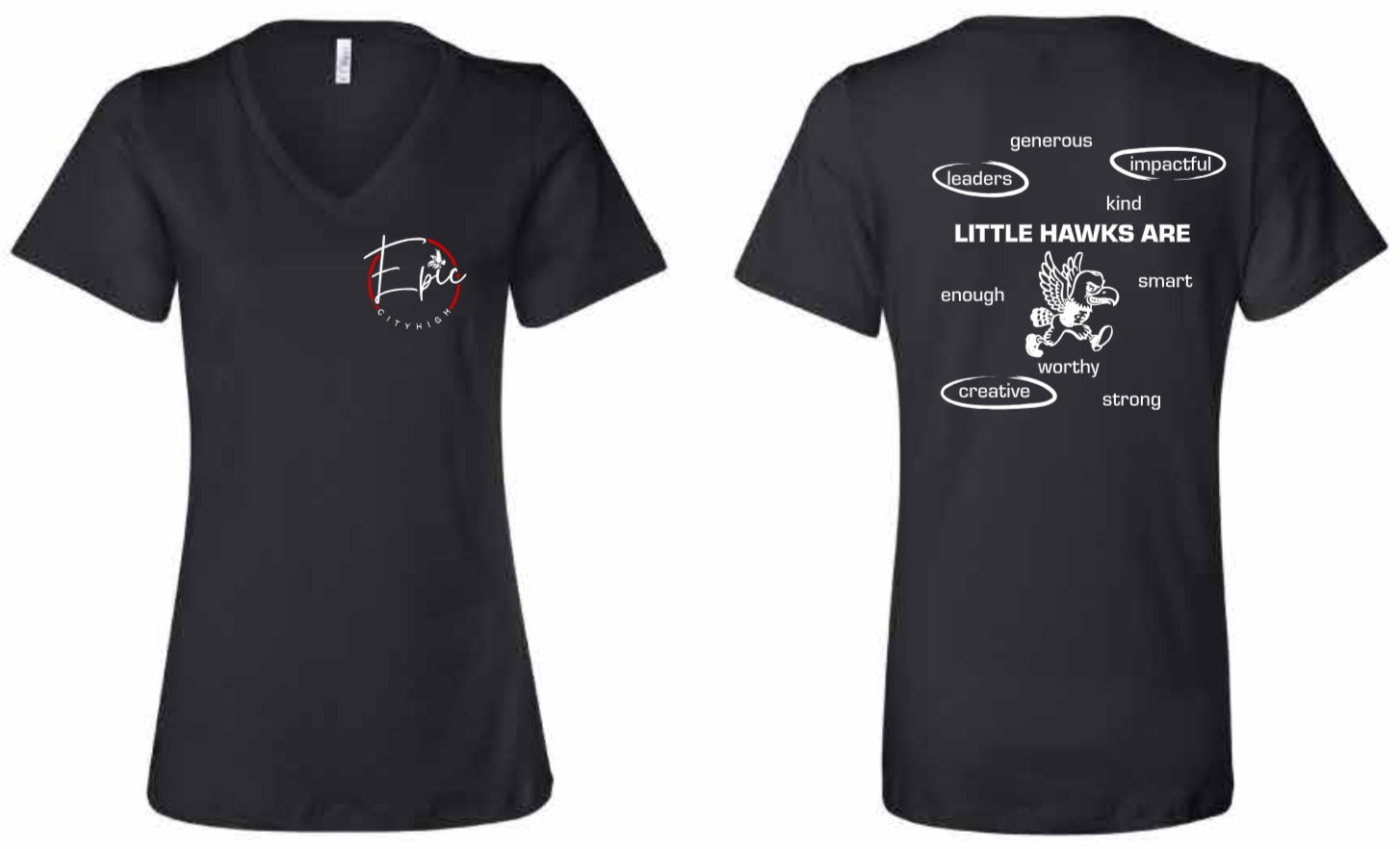 2026 City High Faculty and Staff Bella + Canvas - Women’s Relaxed Jersey V-Neck Tee (Epic Design)