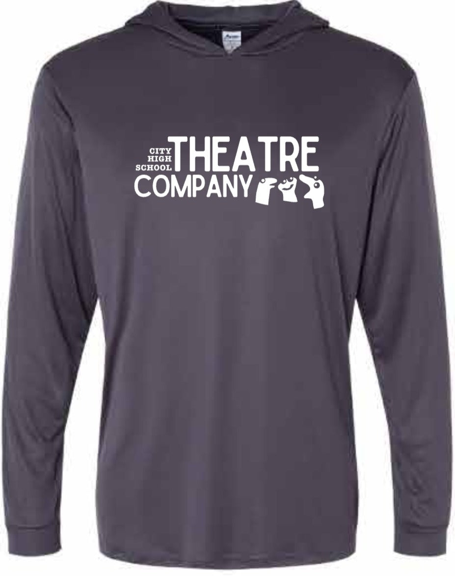 2026 City High Theatre Paragon - Unisex Bahama Performance Hooded Long Sleeve T-Shirt