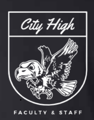 2026 City High Faculty and Staff Bella + Canvas - Women’s Relaxed Jersey V-Neck Tee (Crest Design)