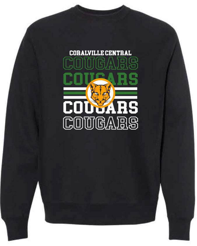 2026 Coralville Central Gildan - Heavy Blend™ Crewneck Sweatshirt (Cougars)