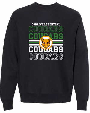 2026 Coralville Central Gildan - Heavy Blend™ Crewneck Sweatshirt (Cougars)