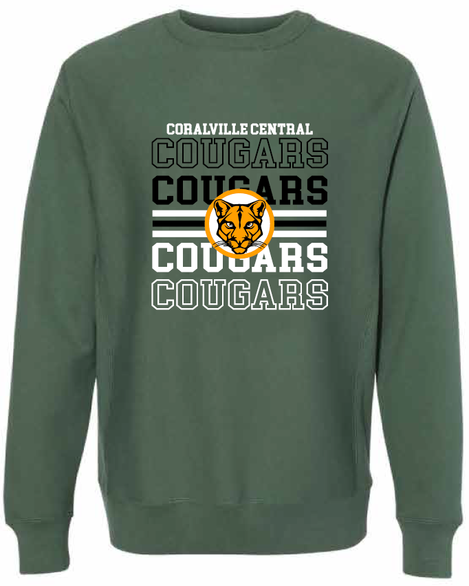 2026 Coralville Central Gildan - Youth Heavy Blend™ Crewneck Sweatshirt (Cougars)