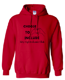 2023 City High Community Inclusion Club Gildan - Heavy Blend™ Hooded Sweatshirt (Heart Design)