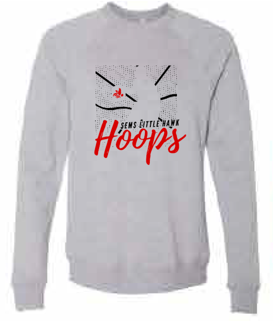 2025 Southeast Basketball BELLA + CANVAS - Sponge Fleece Raglan Crewneck Sweatshirt (Hoops Design)