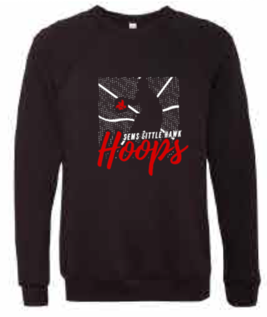 2025 Southeast Basketball BELLA + CANVAS - Sponge Fleece Raglan Crewneck Sweatshirt (Hoops Design)