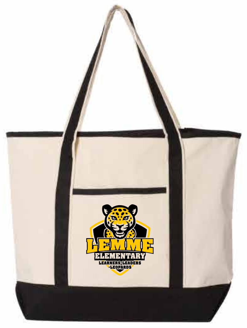 2026 Lemme Leopards Q-Tees - 34.6L Large Canvas Deluxe Tote