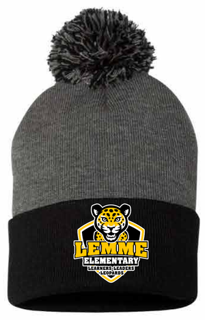 2026 Lemme Leopards Sportsman - Pom-Pom 12" Knit Beanie