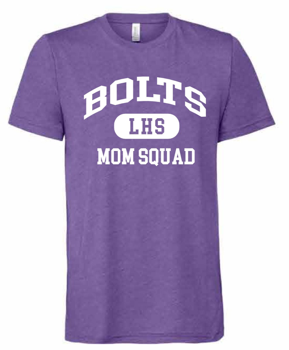2026 Liberty High PTSO BELLA + CANVAS - Unisex CVC Jersey Tee (Mom Squad)