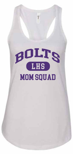 2026 Liberty High PTSO Next Level - Women's Ideal Racerback Tank (Mom Squad)