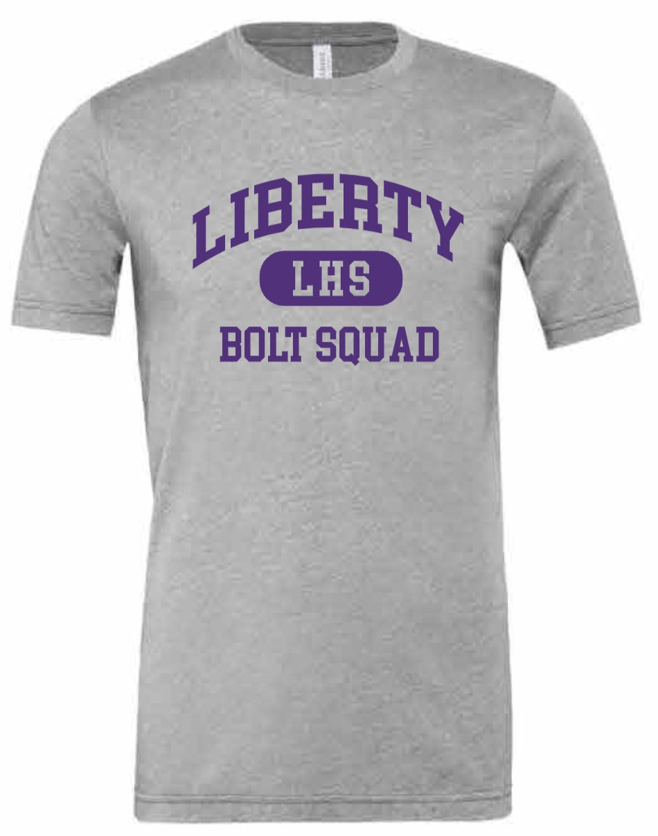 2026 Liberty High PTSO BELLA + CANVAS - Unisex CVC Jersey Tee (Bolt Squad)