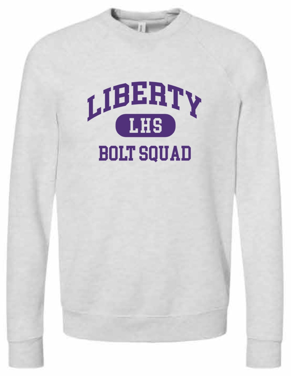 2026 Liberty High PTSO BELLA + CANVAS - Sponge Fleece Raglan Crewneck Sweatshirt (Bolt Squad)
