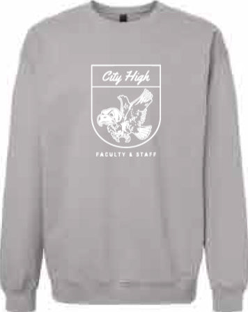 2025 City High Faculty and Staff Gildan - Unisex Softstyle® Midweight Crewneck Sweatshirt (Crest Design)
