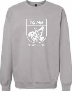 2025 City High Faculty and Staff Gildan - Unisex Softstyle® Midweight Crewneck Sweatshirt (Crest Design)