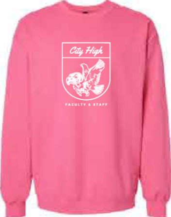 2025 City High Faculty and Staff Gildan - Unisex Softstyle® Midweight Crewneck Sweatshirt (Crest Design)