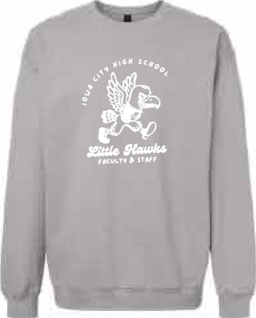 2025 City High Faculty and Staff Gildan - Unisex Softstyle® Midweight Crewneck Sweatshirt (Little Hawk Design)