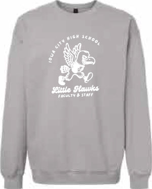 2025 City High Faculty and Staff Gildan - Unisex Softstyle® Midweight Crewneck Sweatshirt (Little Hawk Design)