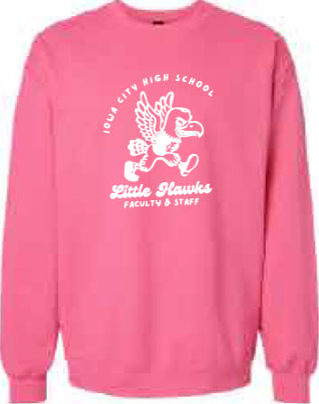 2025 City High Faculty and Staff Gildan - Unisex Softstyle® Midweight Crewneck Sweatshirt (Little Hawk Design)