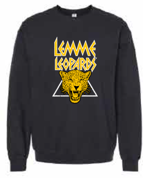2025 Lemme Leopards Gildan - Softstyle® Midweight Crewneck Sweatshirt (Leopard Design)