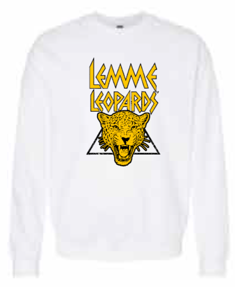 2025 Lemme Leopards Gildan - Softstyle® Midweight Crewneck Sweatshirt (Leopard Design)