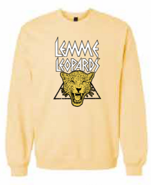 2025 Lemme Leopards Gildan - Softstyle® Midweight Crewneck Sweatshirt (Leopard Design)