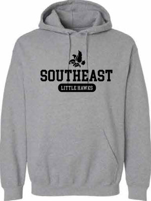 2026 Southeast Middle School Gildan - Heavy Blend™ Hooded Sweatshirt (Little Hawks)