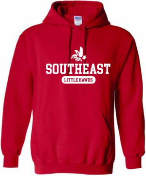 2026 Southeast Middle School Gildan - Heavy Blend™ Hooded Sweatshirt (Little Hawks)