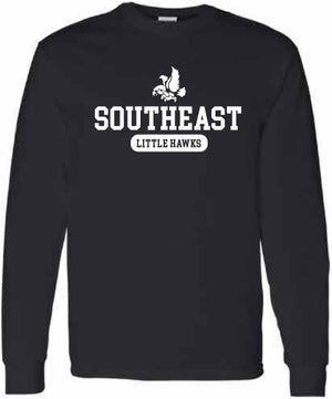 2026 Southeast Middle School Gildan - Heavy Cotton™ Long Sleeve T-Shirt (Little Hawks)