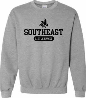 2026 Southeast Middle School Gildan - Heavy Blend™ Crewneck Sweatshirt (Little Hawks)