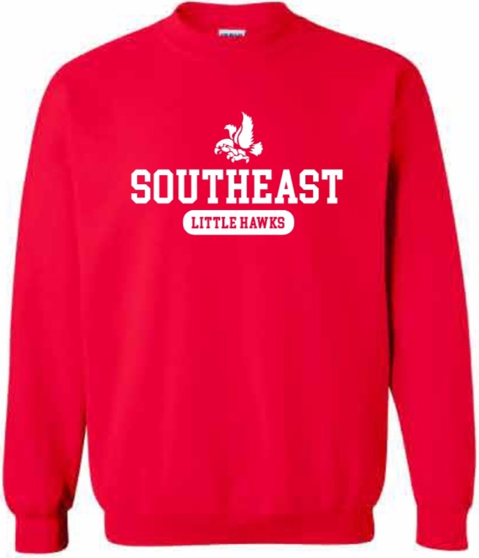 2026 Southeast Middle School Gildan - Heavy Blend™ Crewneck Sweatshirt (Little Hawks)