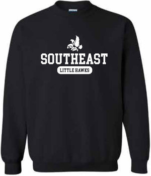 2026 Southeast Middle School Gildan - Heavy Blend™ Crewneck Sweatshirt (Little Hawks)