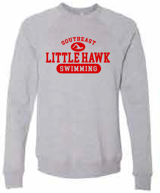 2025 Southeast Swimming BELLA + CANVAS - Sponge Fleece Raglan Crewneck Sweatshirt (Swimming Design)