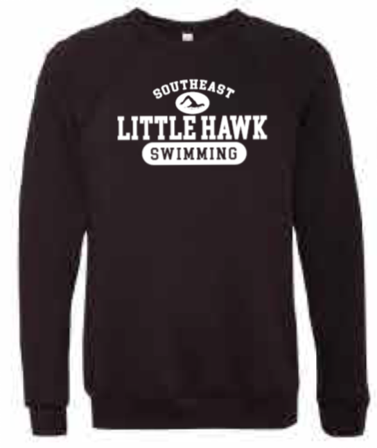 2025 Southeast Swimming BELLA + CANVAS - Sponge Fleece Raglan Crewneck Sweatshirt (Swimming Design)
