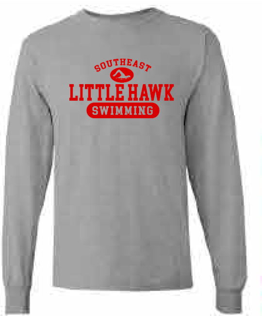2025 Southeast Swimming Gildan - Heavy Cotton™ Long Sleeve T-Shirt (Swimming Design)
