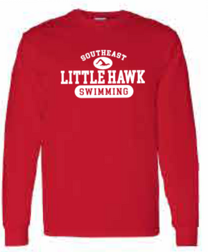 2025 Southeast Swimming Gildan - Heavy Cotton™ Long Sleeve T-Shirt (Swimming Design)