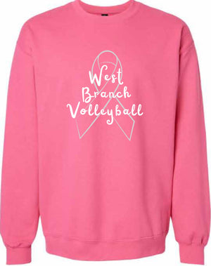 2026 West Branch Breast Friends Gildan - Youth Softstyle® Midweight Crewneck Sweatshirt