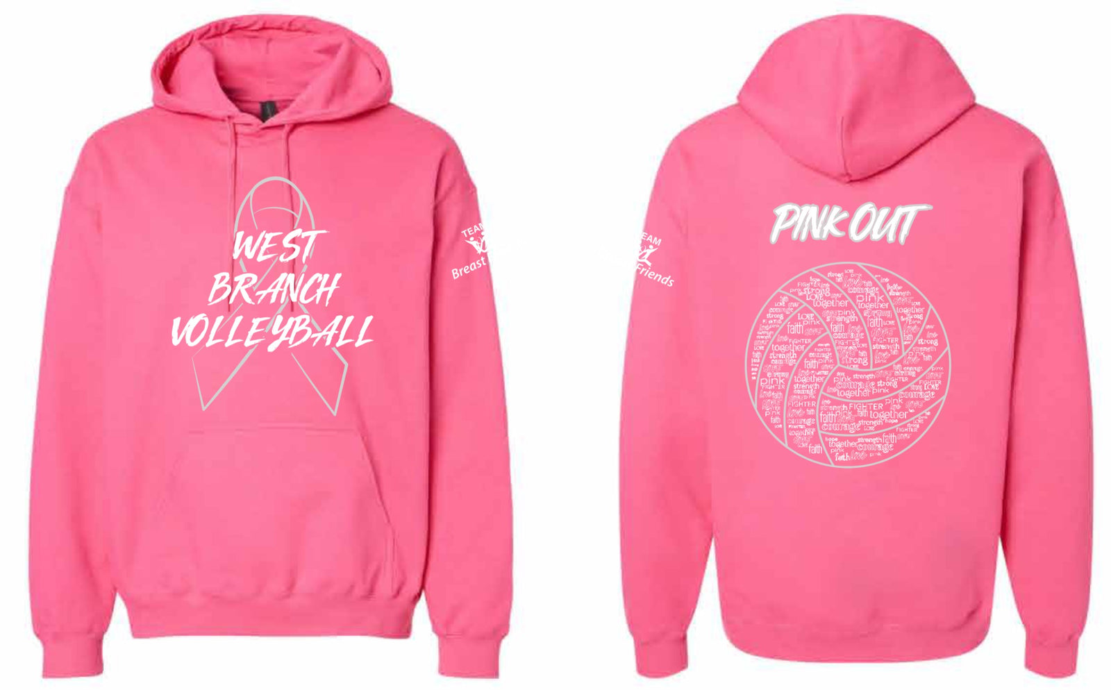 2026 West Branch Breast Friends Gildan - Youth Softstyle® Midweight Hooded Sweatshirt
